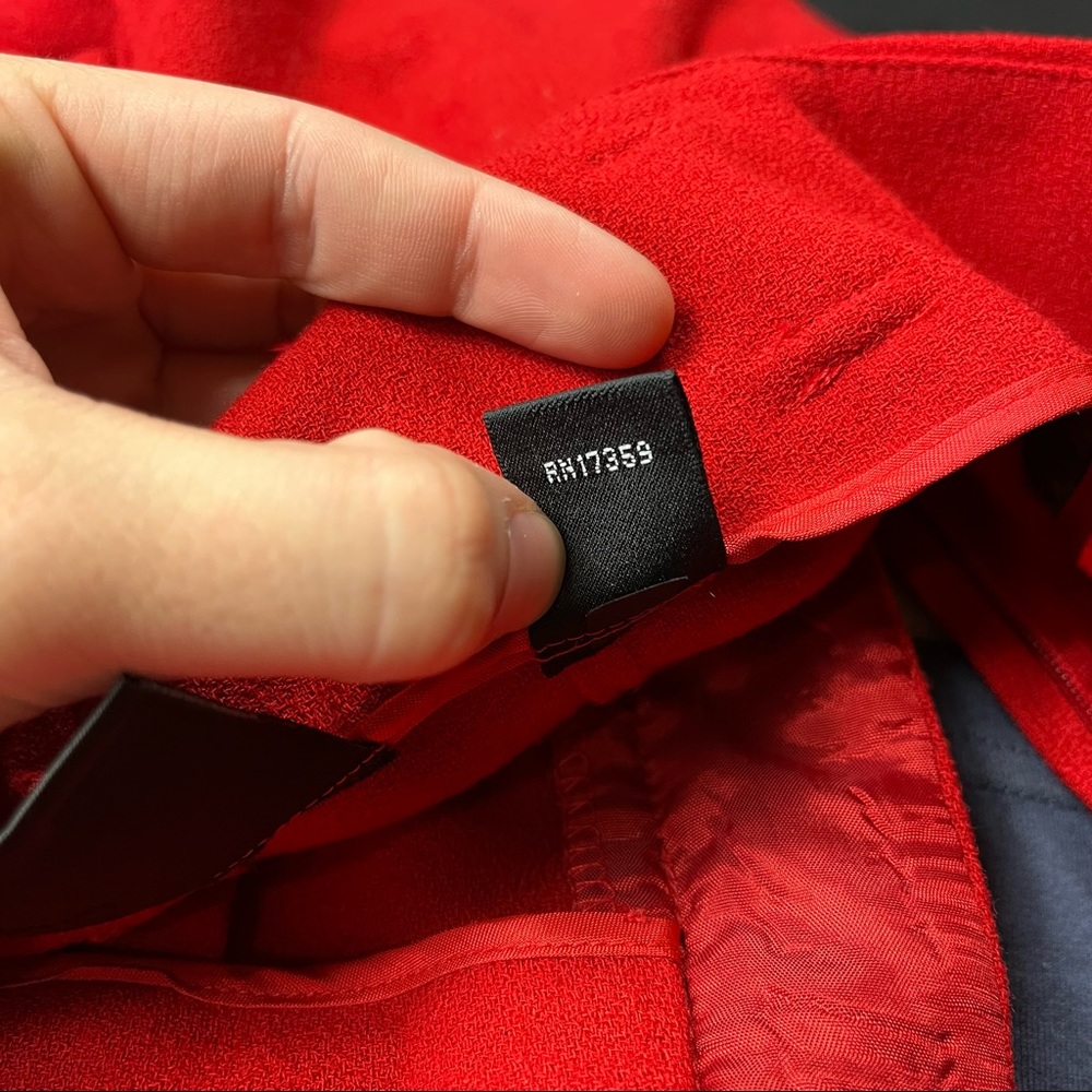 Ellen Tracy red high waisted pleated trousers size 6P - Picture 7 of 9